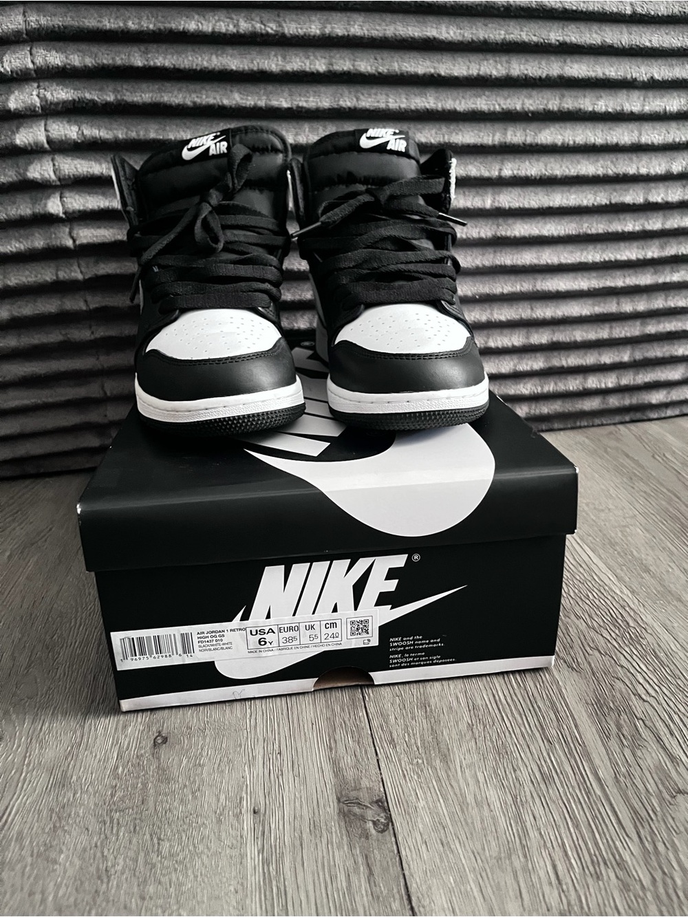 Nike Black and White Kids High-Top Sneakers